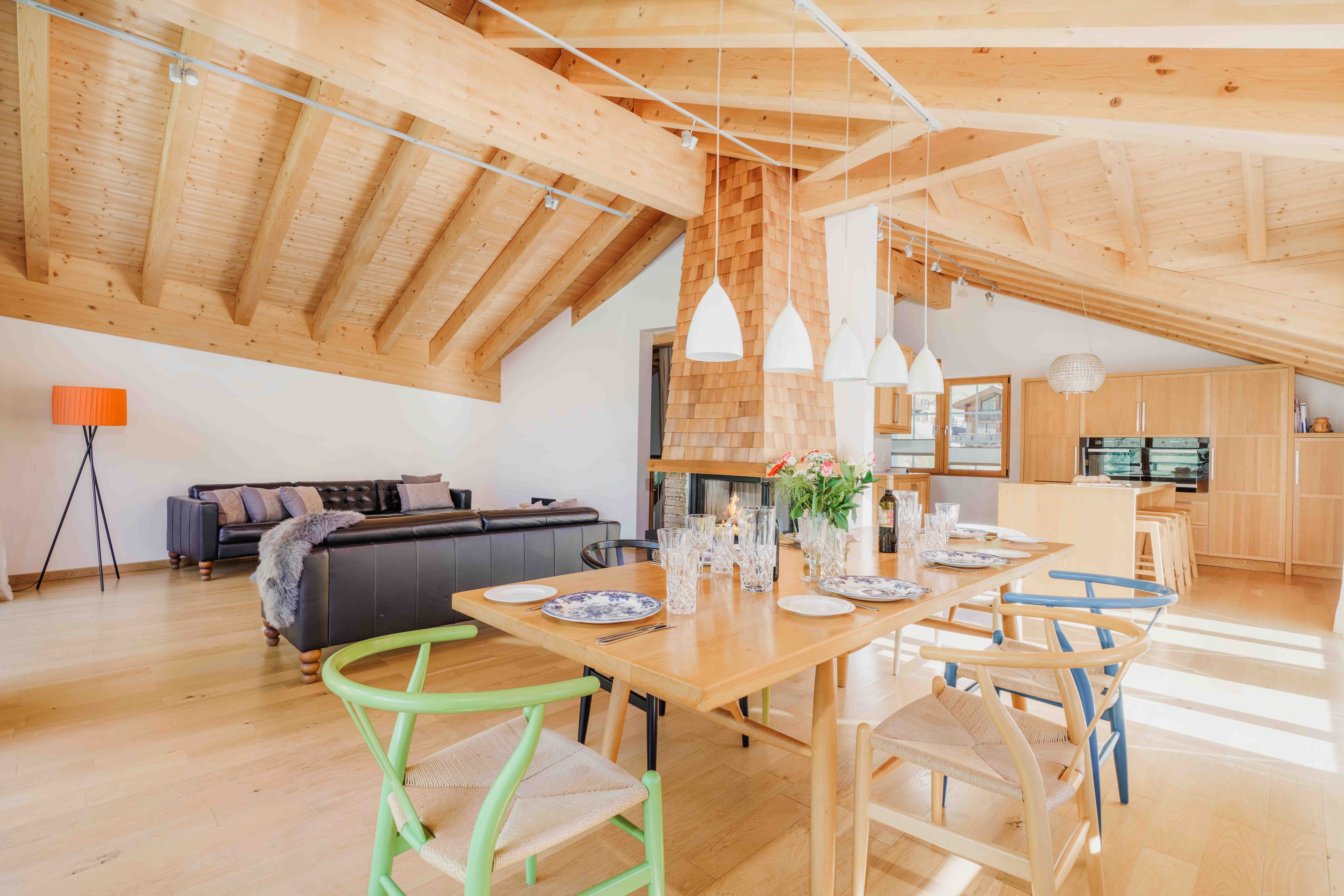 Dining and living area